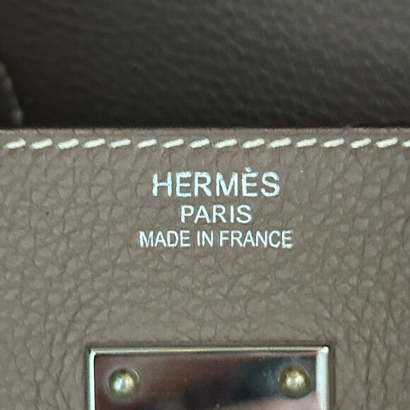 Hermes Etoupe Togo & Palladium Hardware HAC Birkin 50 - Picture 7 of 8
